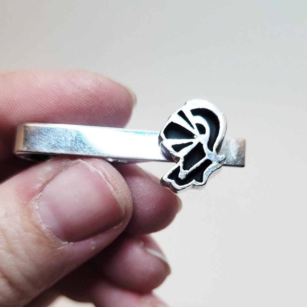 Knights Helmet Cufflinks and Tie Clip Set